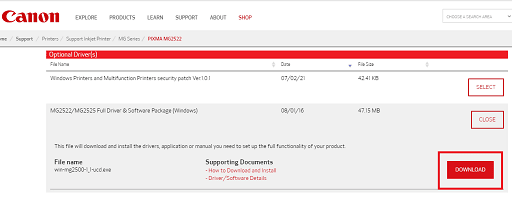 Download Canon PIXMA MG2522 Drivers