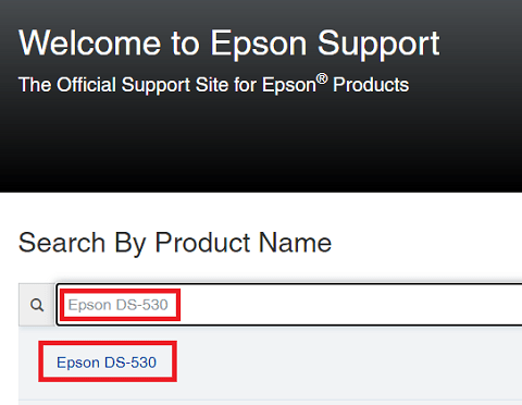 search Epson DS 530 Scanner Driver Through the Official Website
