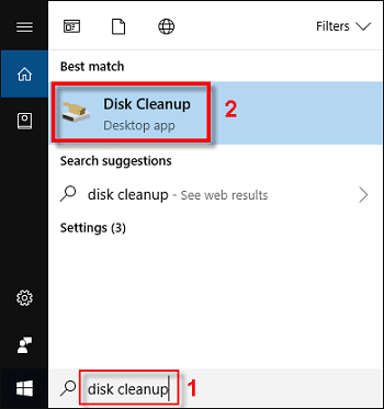 Clean hard drive using Disk Cleanup