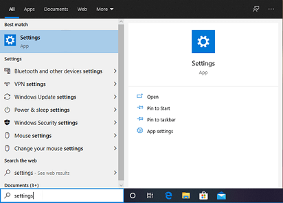 Use Windows 10 Settings