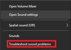 Use the Troubleshooter for Sound
