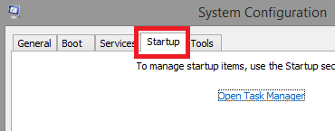 system configuration- startup