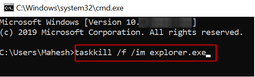give task command into cmd prompt