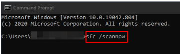 Rollback the graphics driver- open cmd prompt and give the sfc cmd