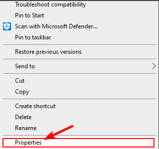 Play the game in compatibility mode- open properties