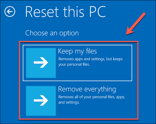 Use Windows Recovery- keep my files and remove everything