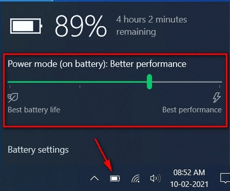 Change the Power Mode to the Best Performance