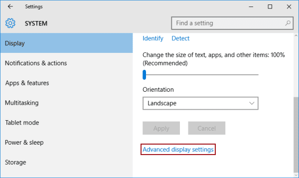 Lower the display’s refresh rate- davanced display setting