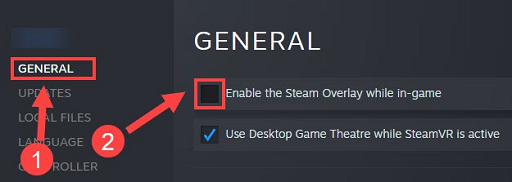 Enable Steam Overlay while in-game