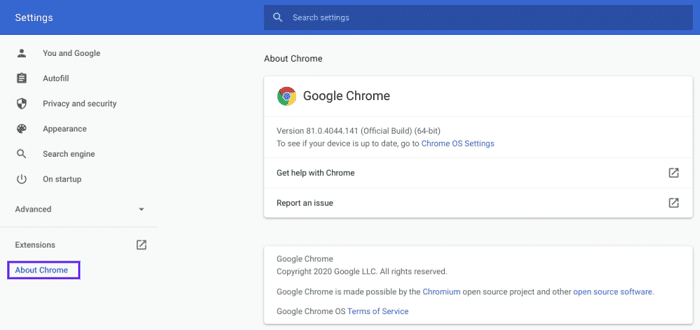 About Chrome