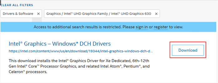 Download - Intel UHD Graphics 630 driver